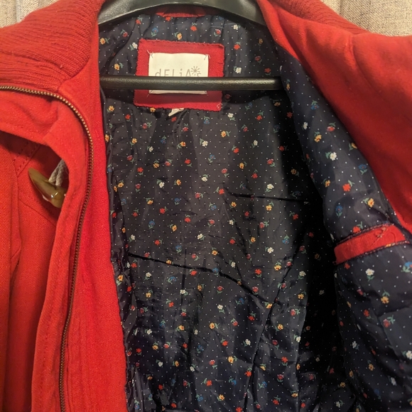 Red wool pea coat - Picture 2 of 3